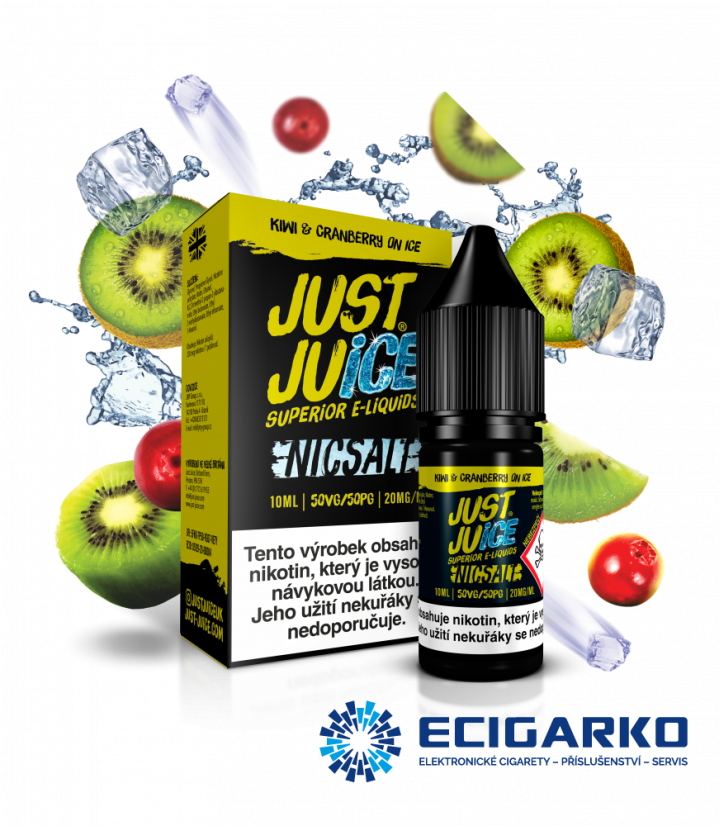Just Juice SALT liquid Kiwi & Cranberry On Ice 10ml