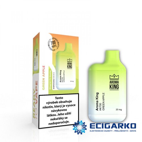 Aroma King AK Mini jednorázová e-cigareta Green Apple 20mg