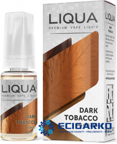 E-Liquid Liqua Dark Tobacco (Silný tabák) 10ml - Síla nikotínu: 0mg