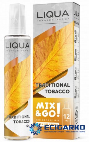 Příchuť Liqua Mix&Go 12ml Traditional tobacco
