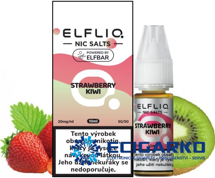Elf Bar Elfliq SALT Strawberry Kiwi 10ml - Síla nikotínu: 10mg Elf Bar Elfliq SALT Strawberry Kiwi 10ml - Síla nikotínu: 10mg