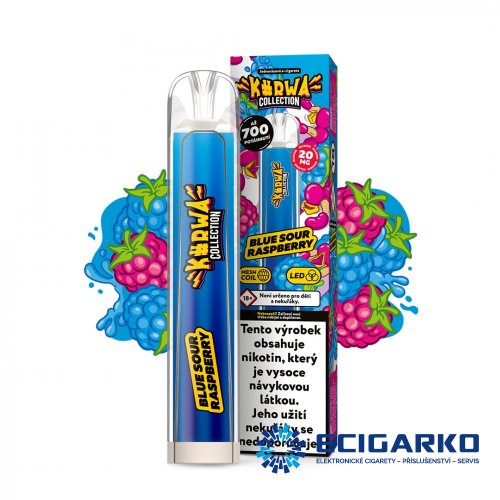 Kurwa Collection jednorázová e-cigareta Blue Sour Raspberry 20mg