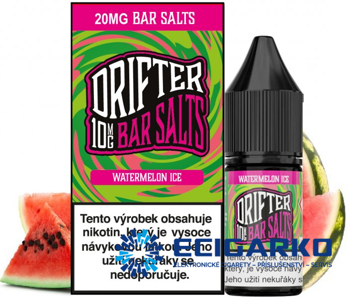 Drifter Bar Salts SALT Watermelon Ice 10ml - Síla nikotínu: 10mg Drifter Bar Salts SALT Watermelon Ice 10ml - Síla nikotínu: 10mg