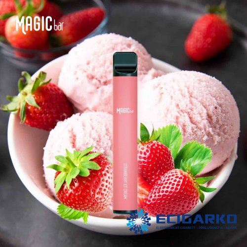 Magic Bar jednorázová e-cigareta Strawberry Ice Cream 20mg