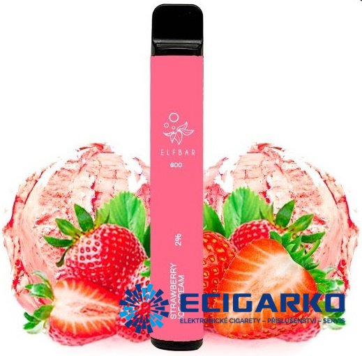 Elf Bar jednorázová e-cigareta Strawberry Ice Cream 20mg Elf Bar jednorázová e-cigareta Strawberry Ice Cream 20mg