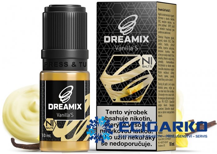 Dreamix SALT liquid 10ml Vanilka (Vanilla'S) - Síla nikotínu: 20mg