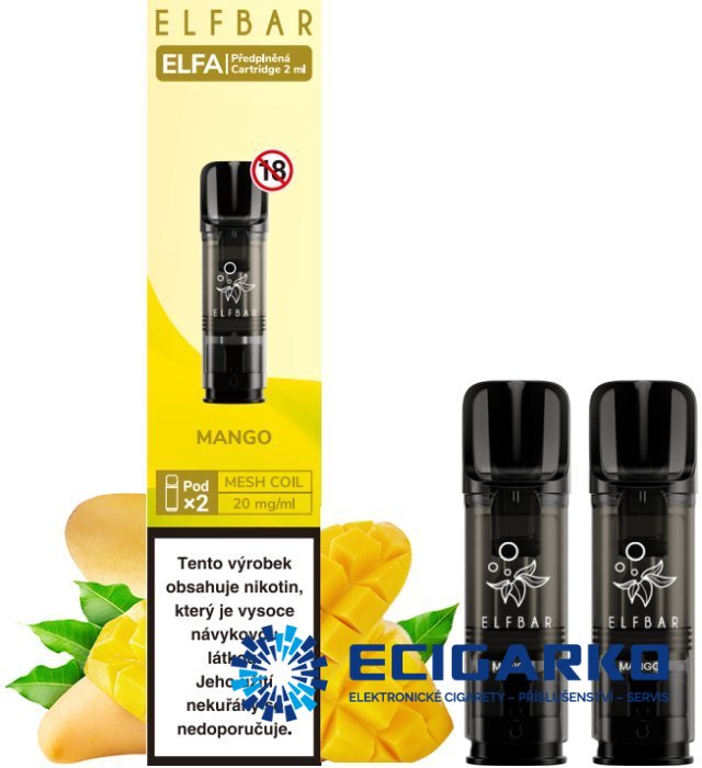 Elf Bar Elfa 2x cartridge Mango 20mg Elf Bar Elfa 2x cartridge Mango 20mg