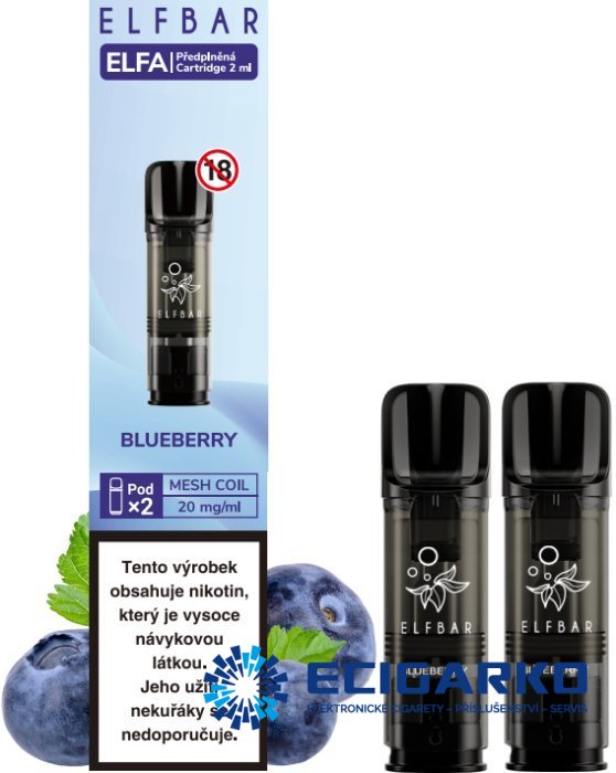 Elf Bar Elfa 2x cartridge Blueberry 20mg