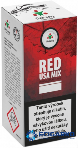 E-liquid Dekang 10ml USA Mix – Red - Síla nikotínu: 0mg