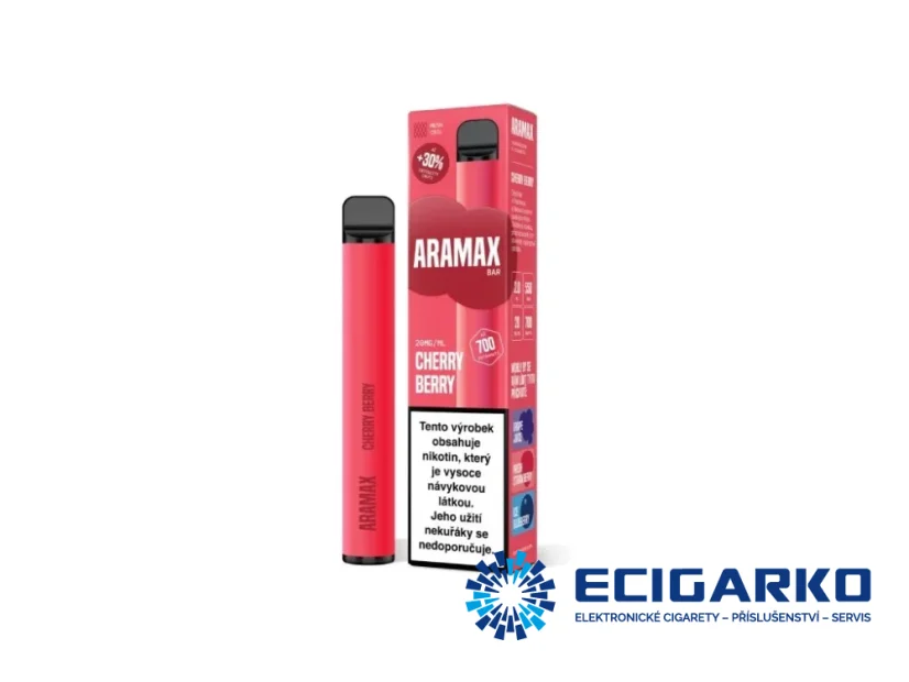 Aramax Bar jednorázová e-cigareta Cherry Berry 20mg