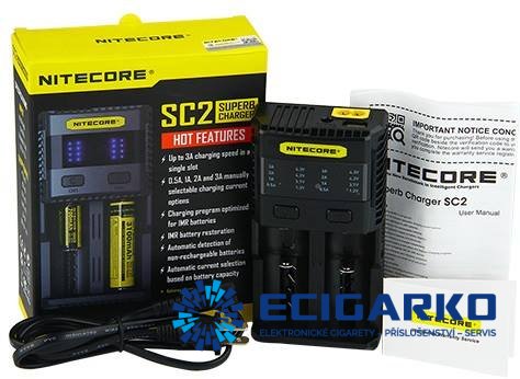 Univerzální nabíječka pro články Nitecore SC2