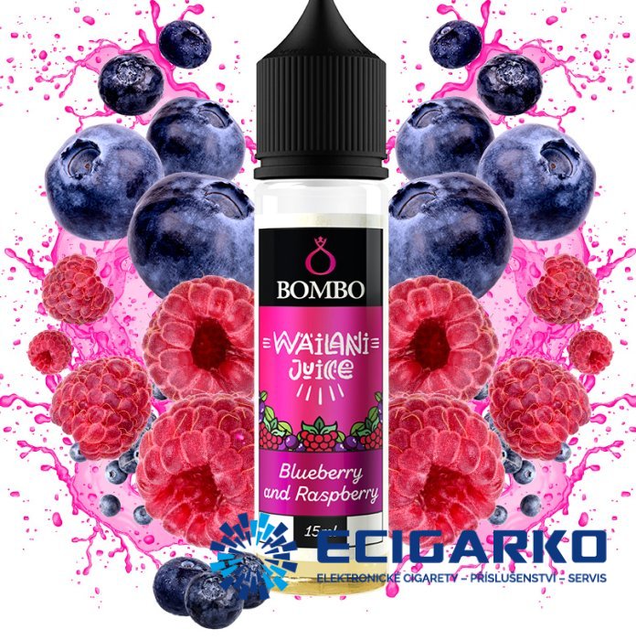 Bombo Wailani Juice Shake and Vape 15/60ml Blueberry and Raspberry