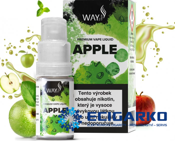 E-liquid Way to Vape Apple 10ml - Síla nikotínu: 0mg