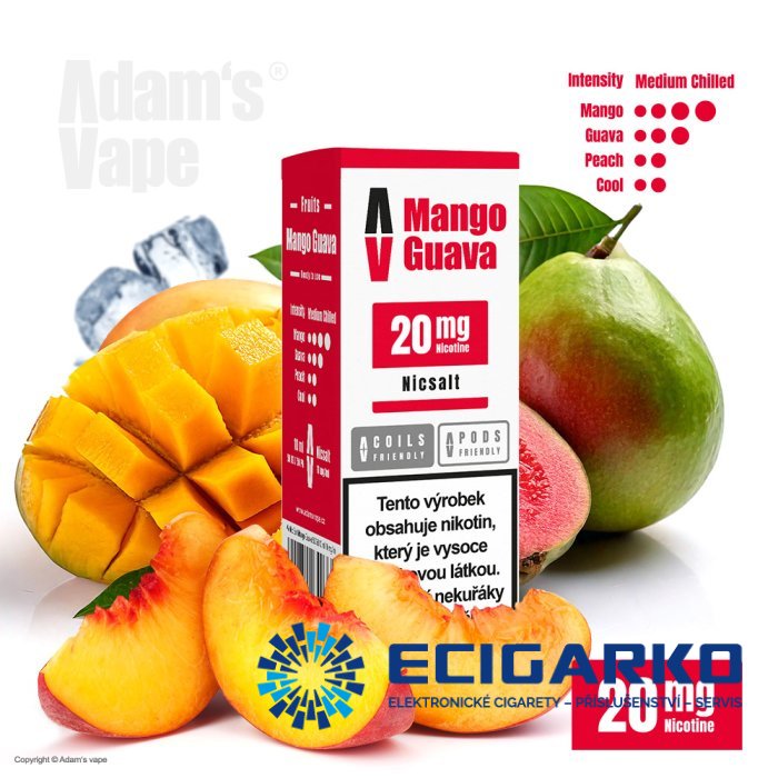 Adam's Vape SALT Mango Guava 10ml - Síla nikotínu: 20mg
