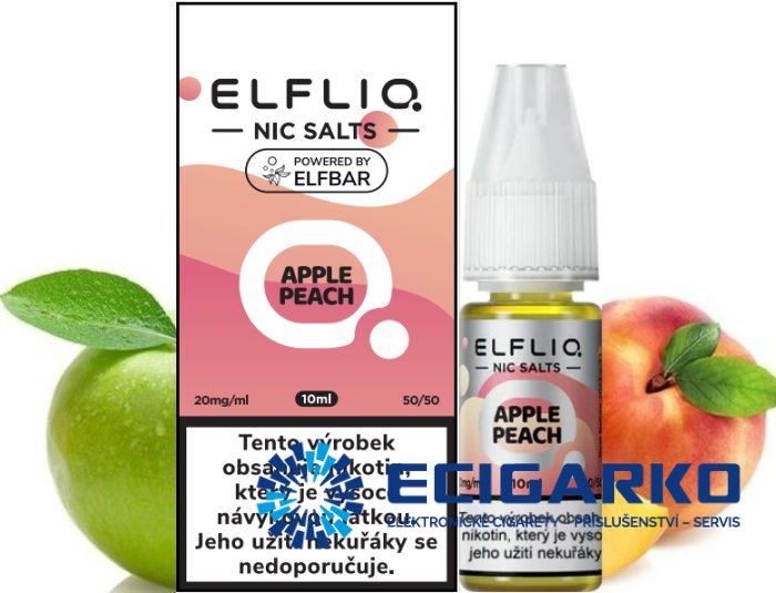 Elf Bar Elfliq SALT Apple Peach 10ml - Síla nikotínu: 10mg Elf Bar Elfliq SALT Apple Peach 10ml - Síla nikotínu: 10mg