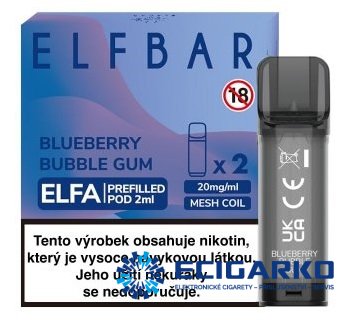 Elf Bar Elfa 2x cartridge Blueberry Bubble Gum 20mg