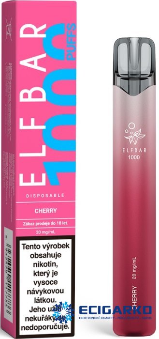 Elf Bar 1000 jednorázová e-cigareta Cherry 20mg